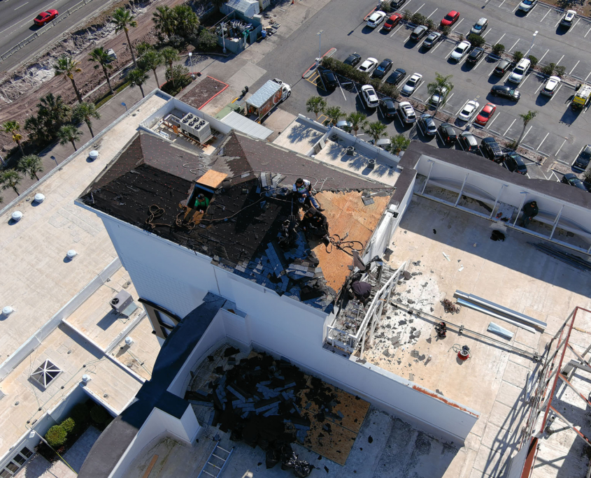Top Down View Roof Work